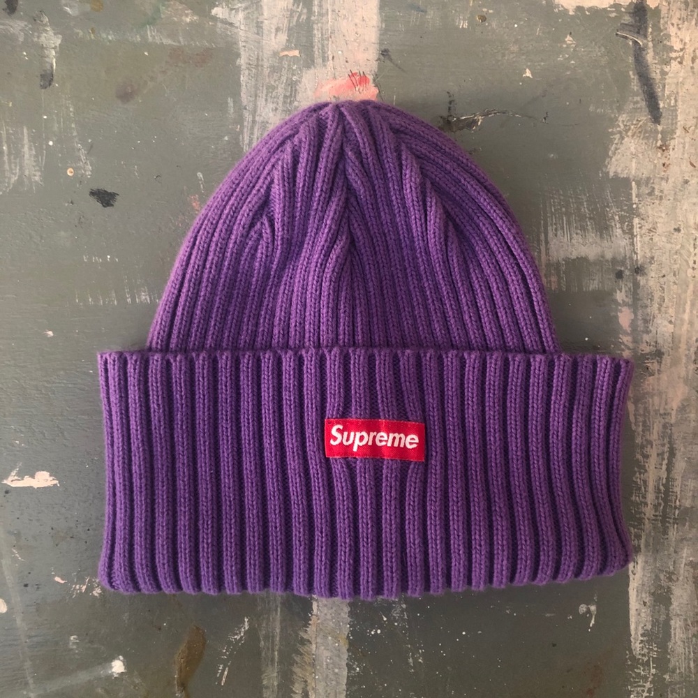 Supreme Overdyed Purple Beanie (SS19)